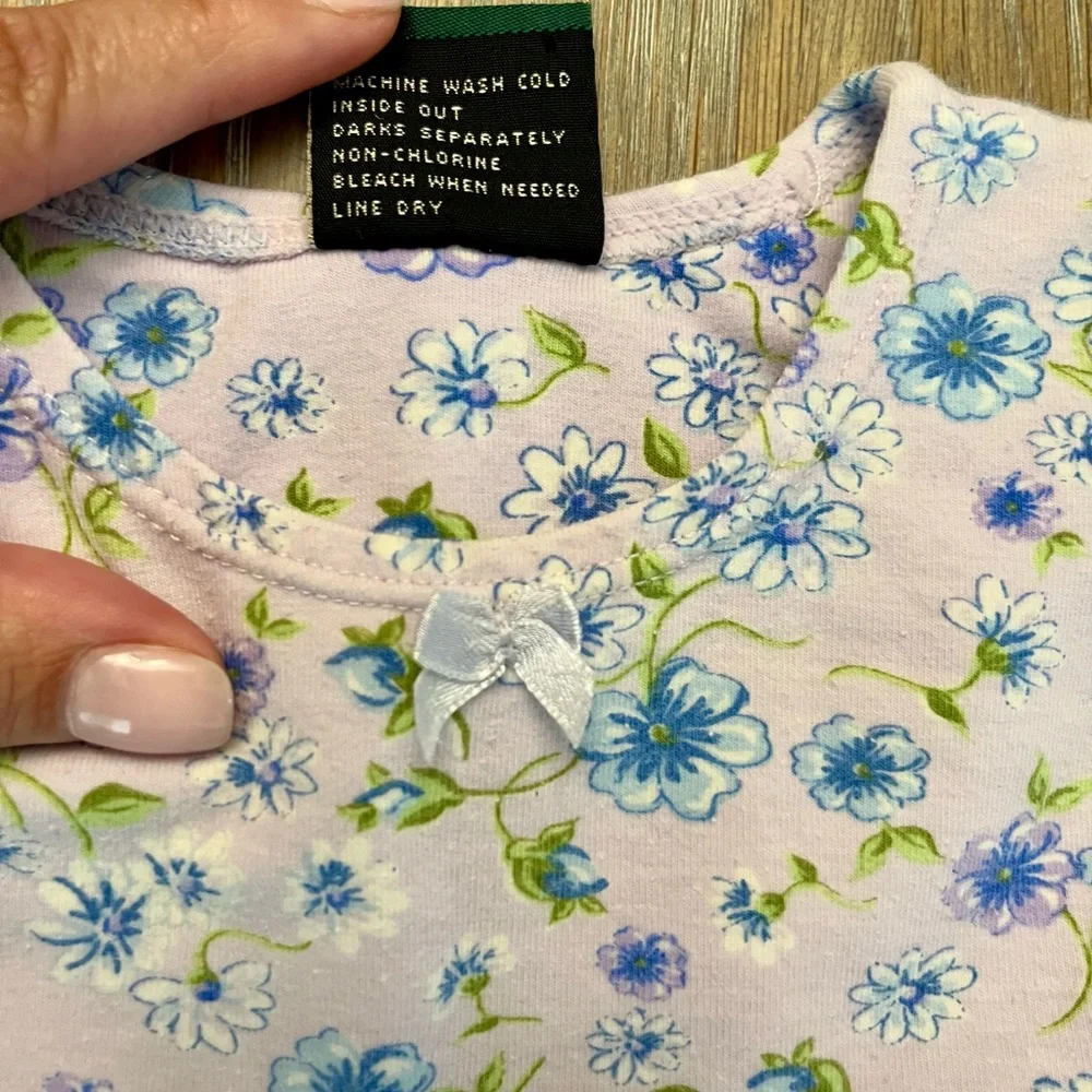 Children’s Place lavender floral bubble, size 6-9m, EUC, snaps at bottom-Vintage
